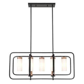 Light Society Rex Chandelier - Black/Gold/Opal