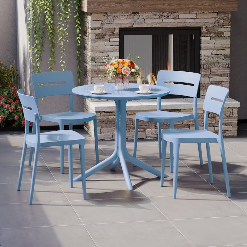 Frond and Form 4-Person Outdoor Round Dining Set