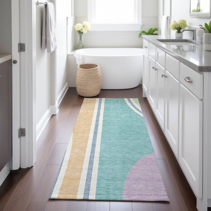 Machine Washable Indoor/ Outdoor Contemporary Keely Chantille Rug