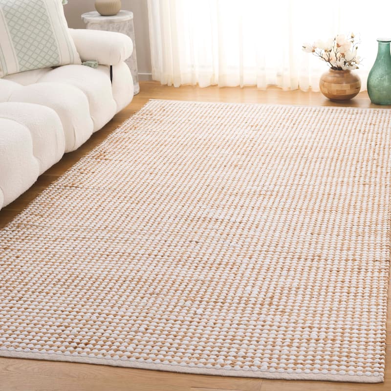 SAFAVIEH Handmade Cape Krimhilde Cod Jute & Cotton Rug - 8' x 10' - Natural/Ivory