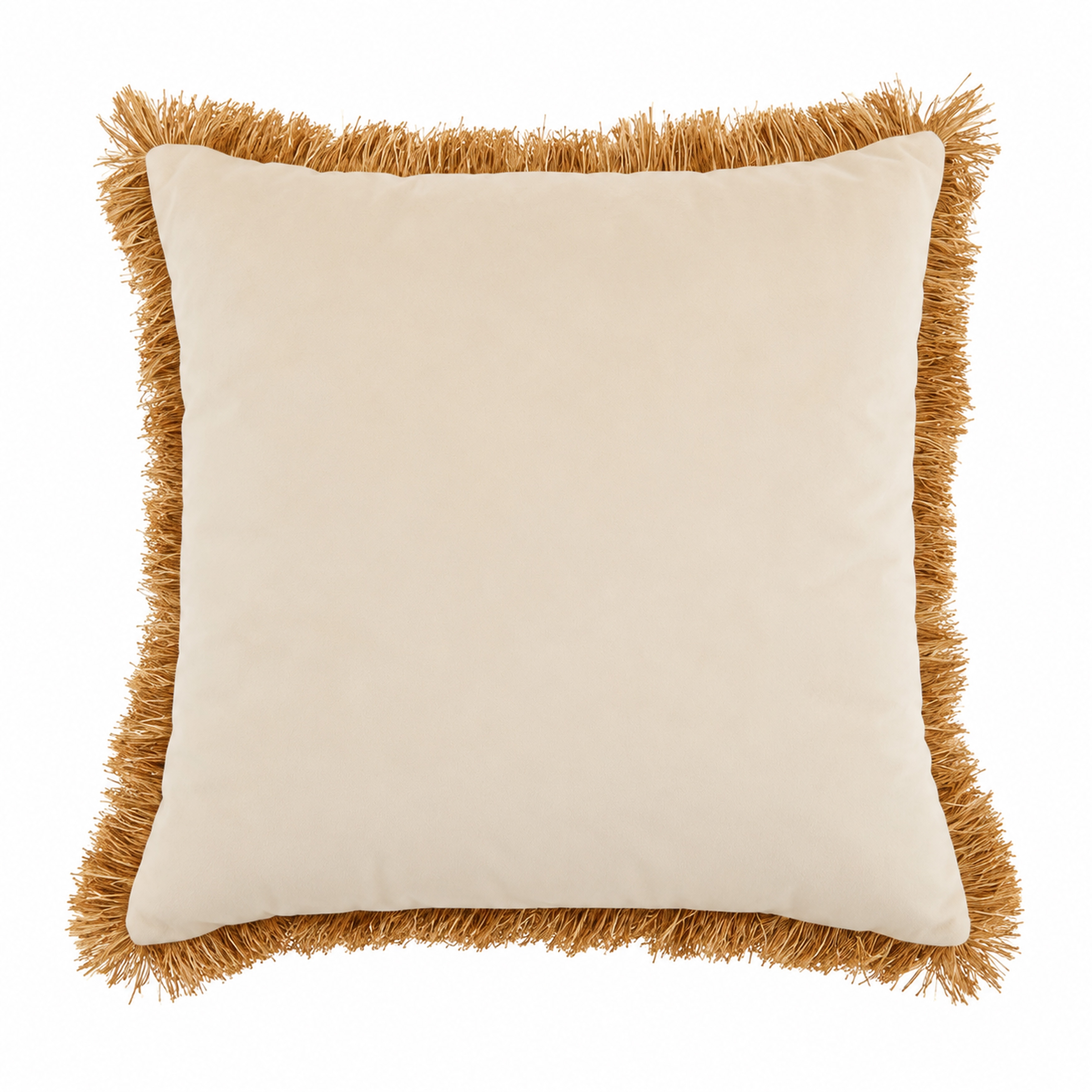 Velvet Throw Pillow - Luxe Fringe Throw Pillow for Glam Traditional Decor, Elegant Living Spaces and Sophisticated Home Styling