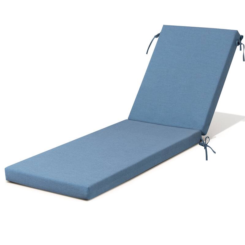 Outdoor Patio Chaise Lounge Cushion with Sunbrella - 1PC-71.8'' - SpectrumDenim