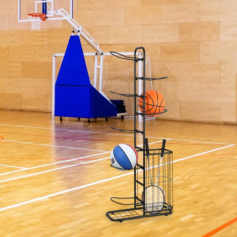Ball Storage Rack with Basket