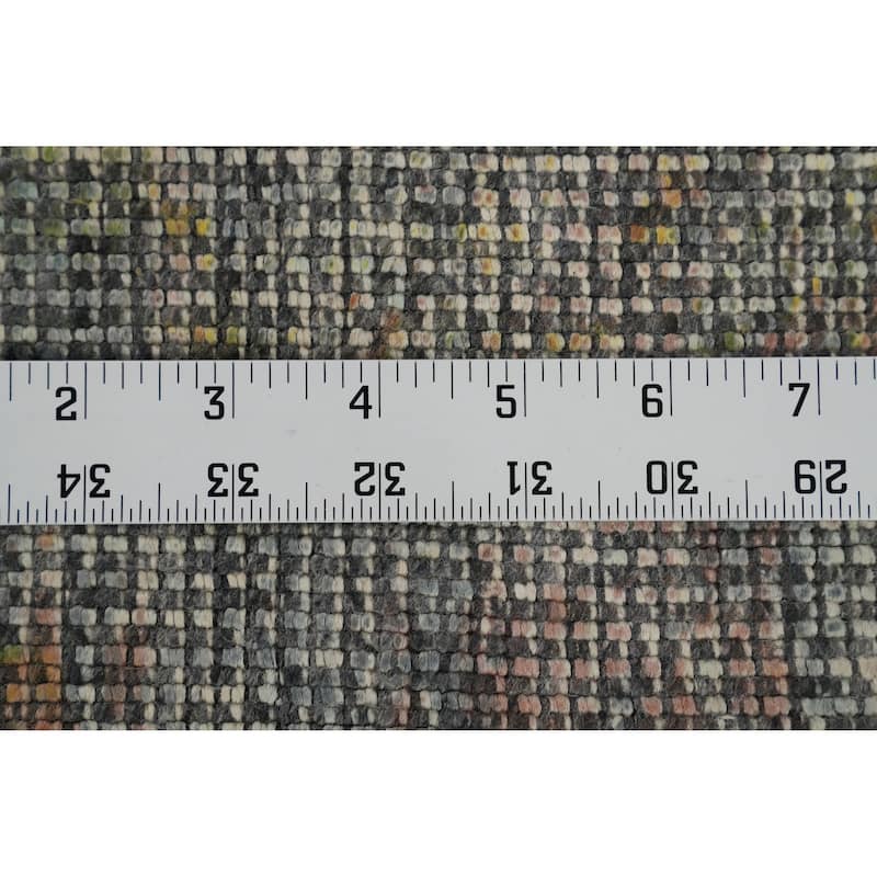 Hand Knotted Oriental Viscose Silk Carpet Modern Abstract Multi-Colored Abstract Area Rug - 9' 10'' X 8' 4''
