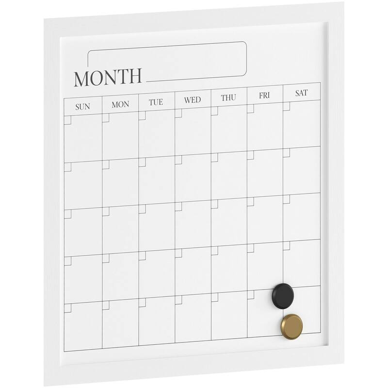 Flash Furniture BR-PM-MWP-4545-MS Everette 18" x 18" Wall Board with - White Woodgrain
