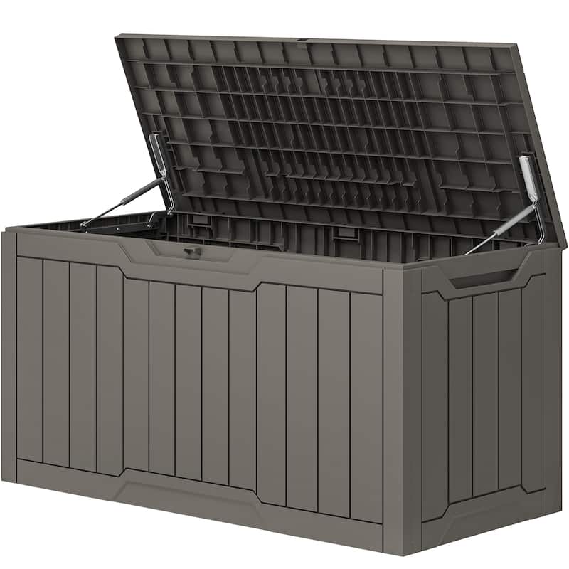 100 Gallon Outdoor Storage Waterproof Deck Box - N/A - Cream