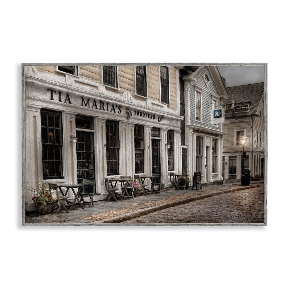 Stupell European Cafe Architecture Framed Giclee Art Design By Robin-Lee Viera