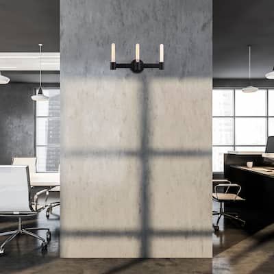 Broyles 3-light Matte Black Bath Bar