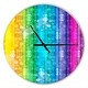preview thumbnail 9 of 8, Designart 'Rainbow Effects Illustration' Oversized Modern Wall CLock 16 in. wide x 16 in. high
