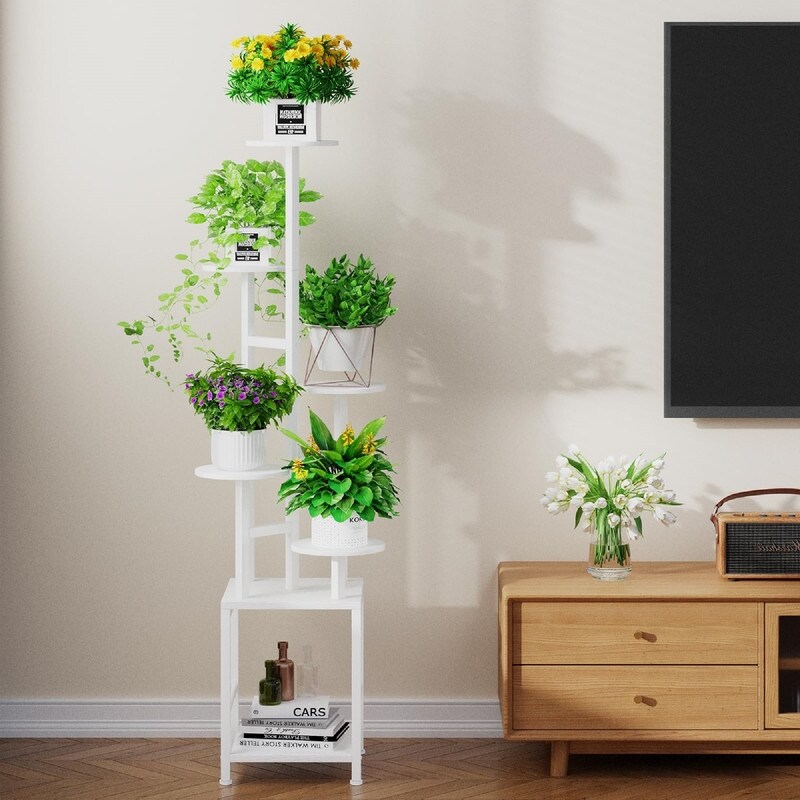 Plant Stand Indoor with Grow Light - 11 x 11 x 50 inches - Overstock -  42869724