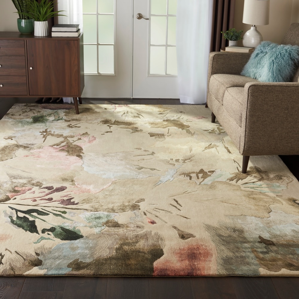 Nourison Hand-tufted Prismatic Modern Abstract Floral Area Rug