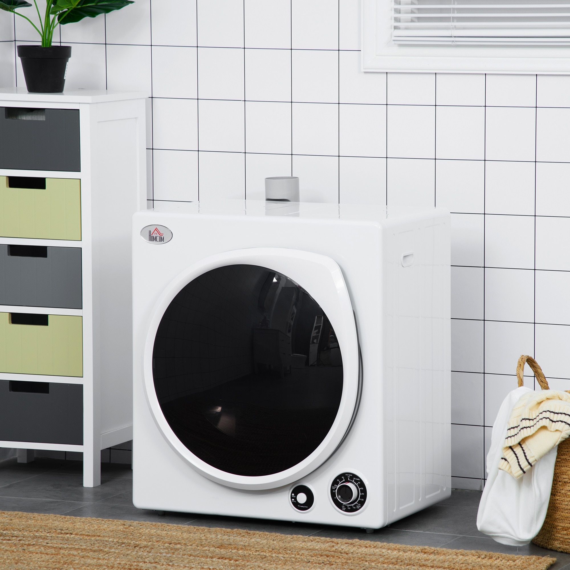 GZMR 1.5-cu ft Portable Electric Dryer (White) Stainless Steel | GZ-S188KAA