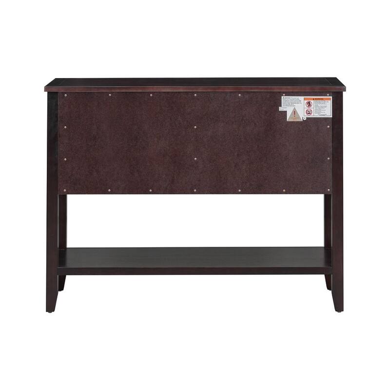 Elegant Storage Dresser with 4 Small Drawers and Bottom Shelf for Bedroom