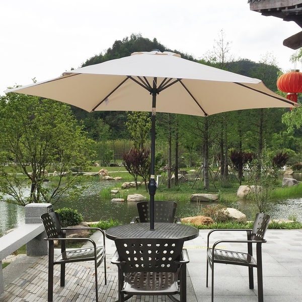 chocolate brown patio umbrella 9FT Outdoor Patio Umbrella, Burgundy / Red Stripes / Blue Stripes / Tan /  Chocolate / Brown - Bed Bath & Beyond
