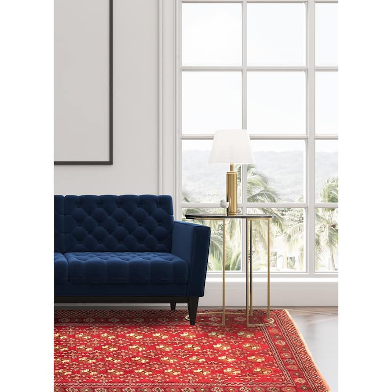 Hand-knotted Khal Mohammadi Red Wool Rug - 4'3" x 9'2" Runner/4'3 x 9'2