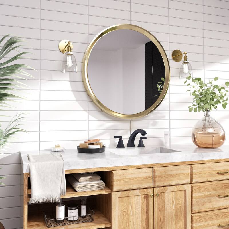 WOWOW 8 in. Widespread Double Handle Bathroom Faucet