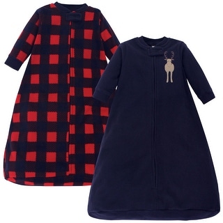 Hudson Baby Infant Boy Long-Sleeve Fleece Sleeping Bag, Forest Moose, 0-9 Months - Forest Moose - 0-9 Months