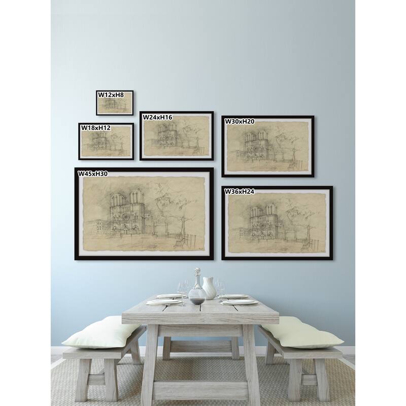 Notre Dame Facade Framed Print