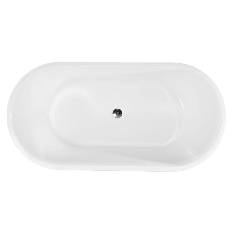 Freestanding Pure Acrylic Sheet Bathtub With Drainage and Overflow