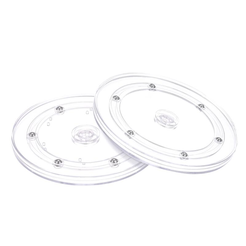 6inch Rotating Swivel Stand with Steel Ball Lazy Susan Base Turntable Clear 2Pcs