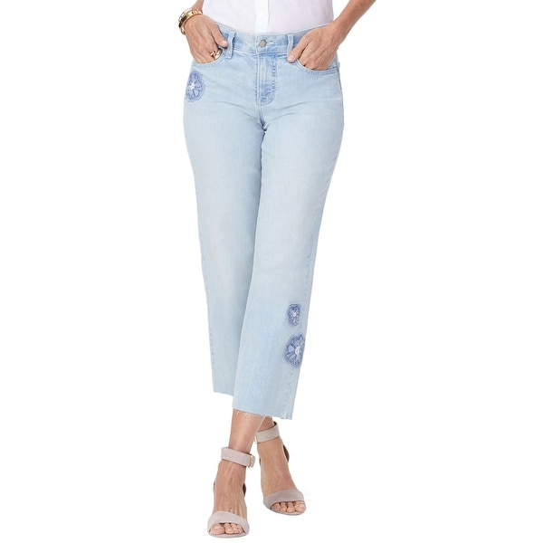 raw edge cropped jeans