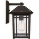 preview thumbnail 4 of 2, Cedar Point 1-Light Outdoor Wall Lantern in Palladian Bronze
