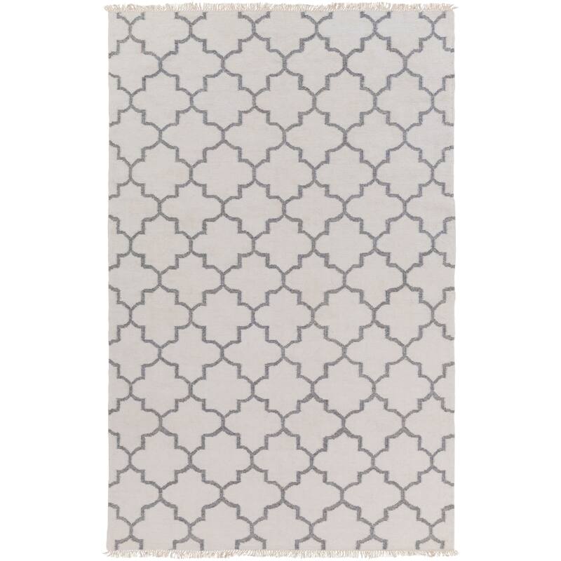Hand-Woven Tegan Moroccan Trellis Reversible Area Rug