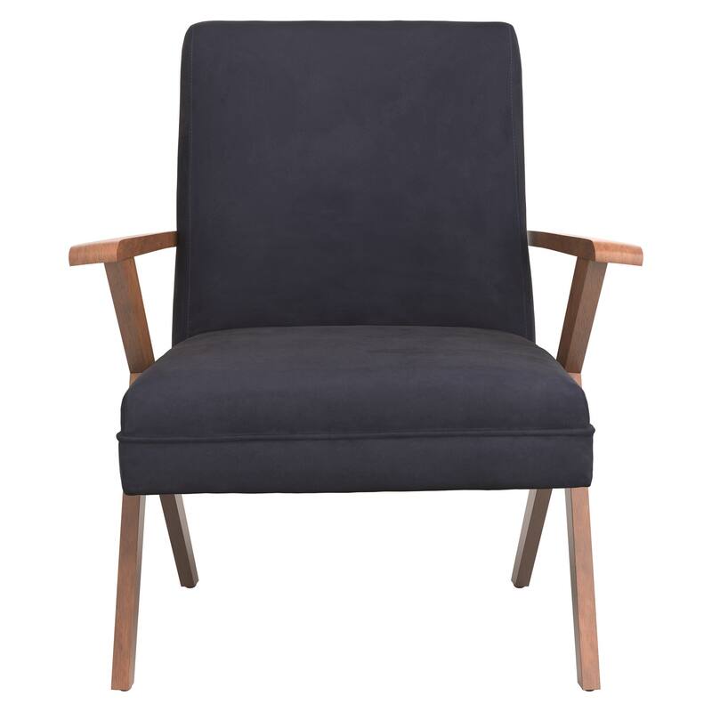 Mid-Century Modern Design Dark Blue Living Room Accent Chair - 1 Chair