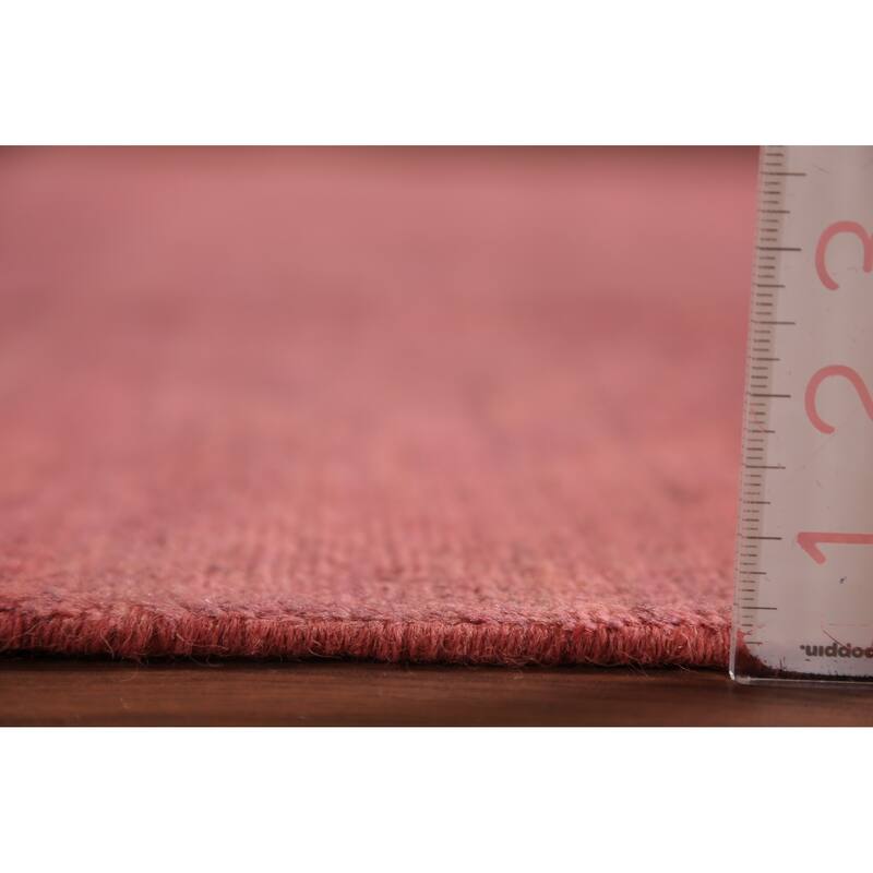 Modern Pink Gabbeh Oriental Area Rug Handmade Wool Carpet - 6'7" x 9'9"