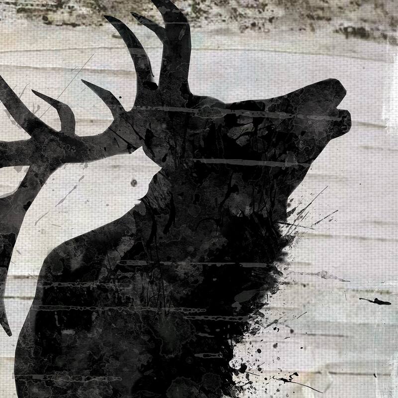 Birchbark Elk by Carol Robinson Canvas Art Print
