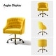 preview thumbnail 31 of 109, Modern Velvet Tufted Office Chair with Gold Metal Base by HULALA HOME