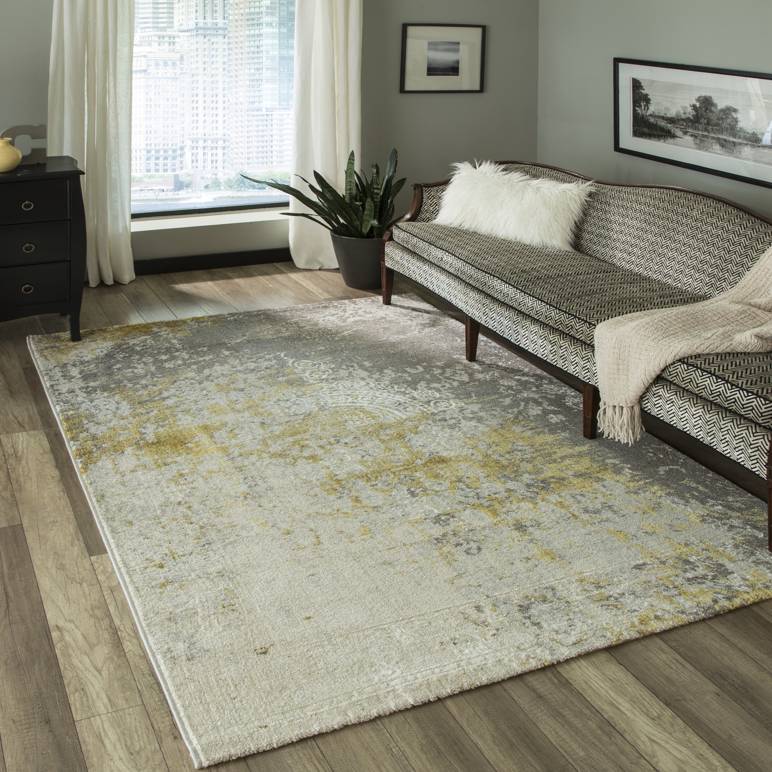Shop Momeni Luxe Gold Rug 7 10 X 9 10 7 10 X 9 10