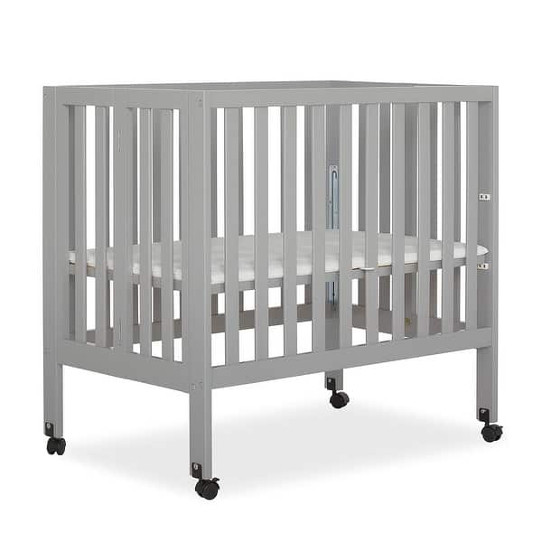 slide 2 of 13, Dream On Me Jett Non-Full Size Folding Crib Pebble Grey