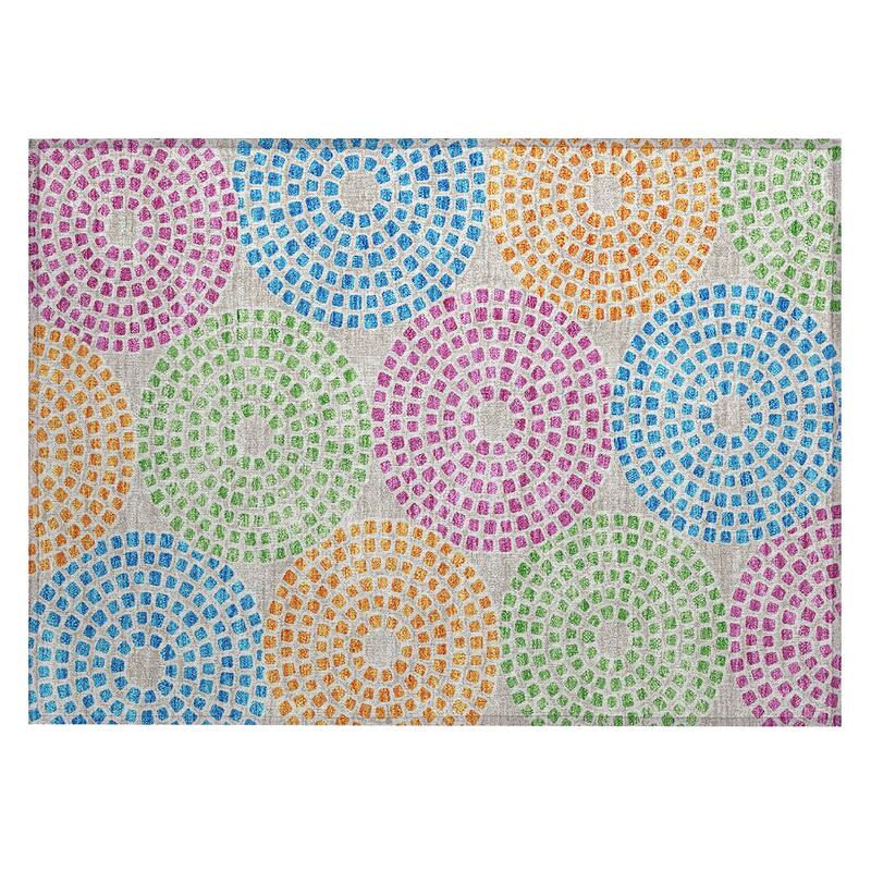 Machine Washable Indoor/ Outdoor Chantille Contemporary Rug