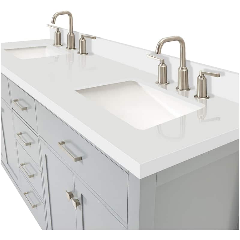 Ariel H073DWQRVO Bristol 73" Free Standing Double Rectangular Basin