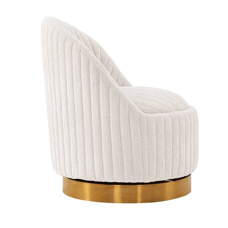Manhattan Comfort Modern Leela Swivel Boucle Accent Chair Set of 2