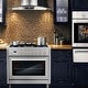 preview thumbnail 2 of 12, Cosmo 36 in. 3.8 cu. ft. Single Oven Gas Range with 5 Burner Cooktop and Heavy Duty Cast Iron Grates in Stainless Steel