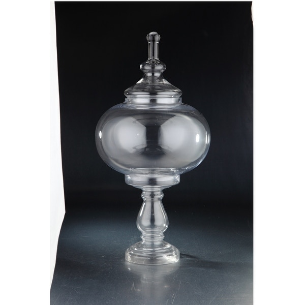 24.5" Clear Candy Dish Jar with Finial Lid - N/A