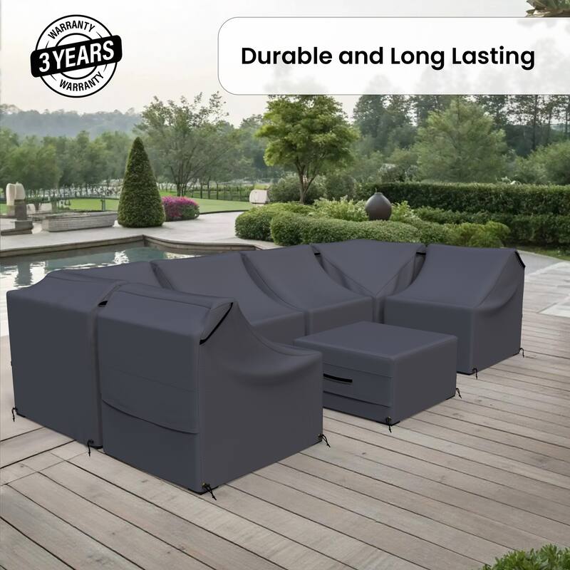 Forever Patio Outdoor Patio Furniture Cover Set ( Set of 7 ) - 28 x 29 x 29
