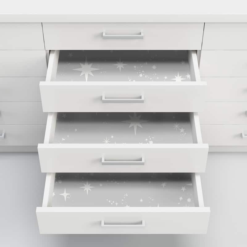 InHome Grey Scattered Stars Peel & Stick Wallpaper