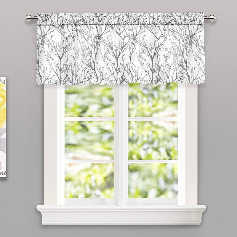 Porch & Den Pagosa Tree Branch Lined Window Valance