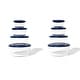preview thumbnail 7 of 18, Glass Food Storage Set - Round Nesting, 8-Piece, BPA-Free, Airtight Lids, Microwave & Oven Safe 16 Piece Set (8 Containers + 8 Lids) - Blue