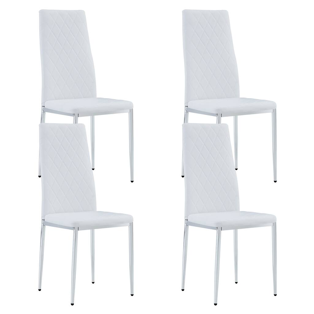Armless High Back Dining Chair for Dining Room, Set of 4