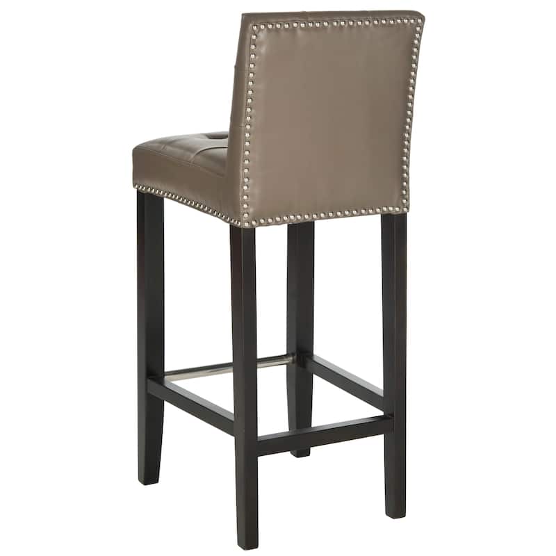 SAFAVIEH Thompson Clay Leather Bar Stool 30-inch - 16.7" x 20.1" x 40.6"