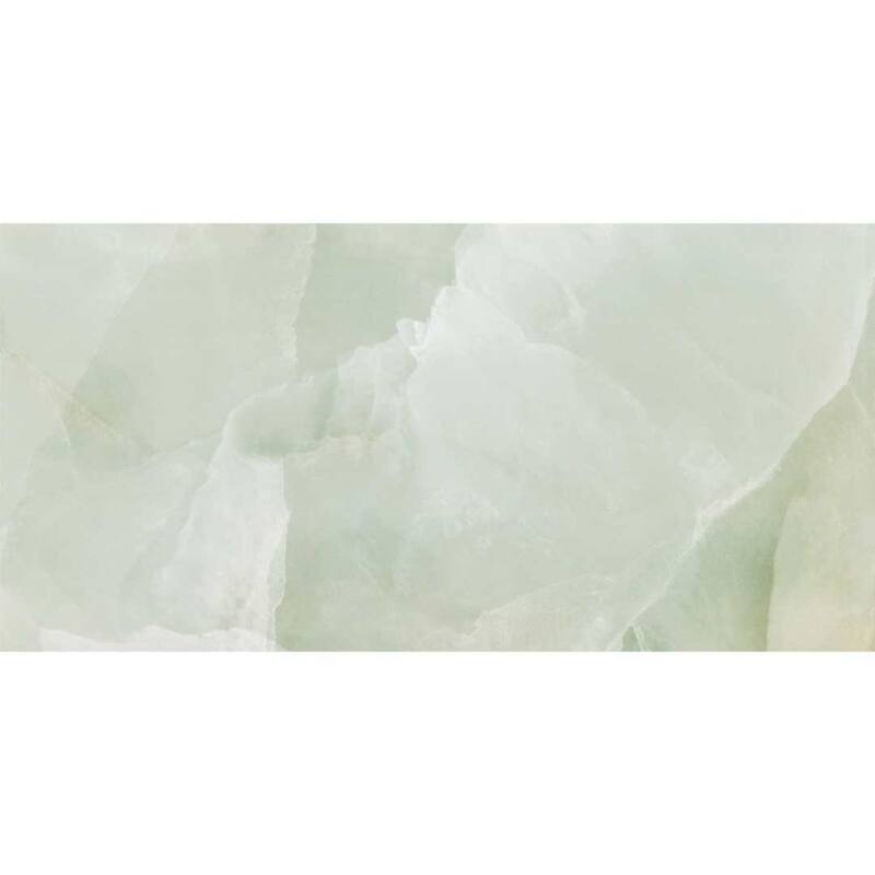 Geo Lust 12in x 24in Green Polished Porcelain Tile - Floor & Wall
