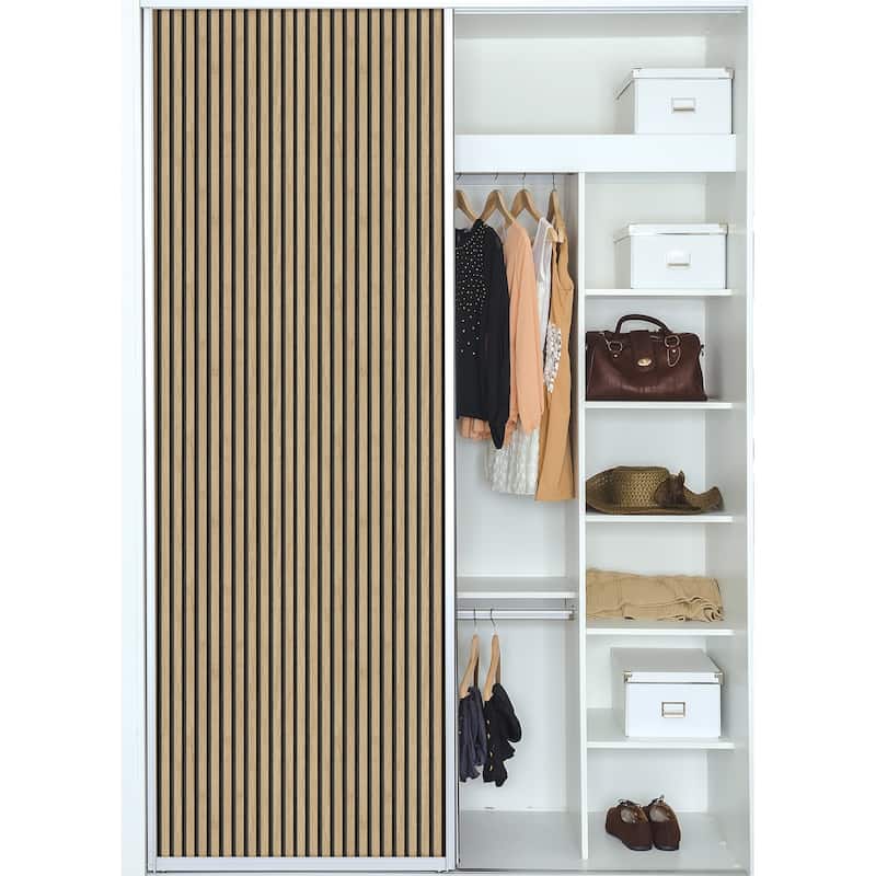 NuWallpaper Oak Slat Wood Peel & Stick Wallpaper