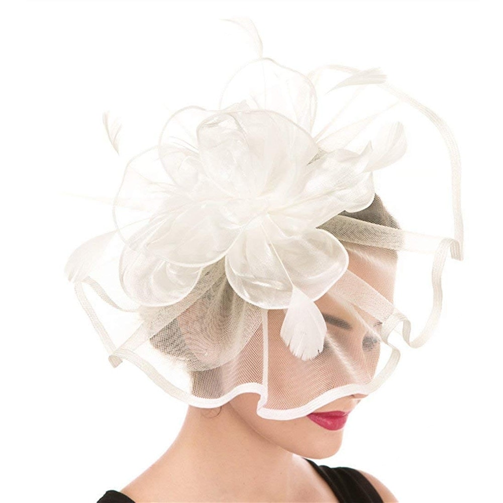 Fascinator Women/'s Organza Church Kentucky Derby British Bridal Tea Party Weddin