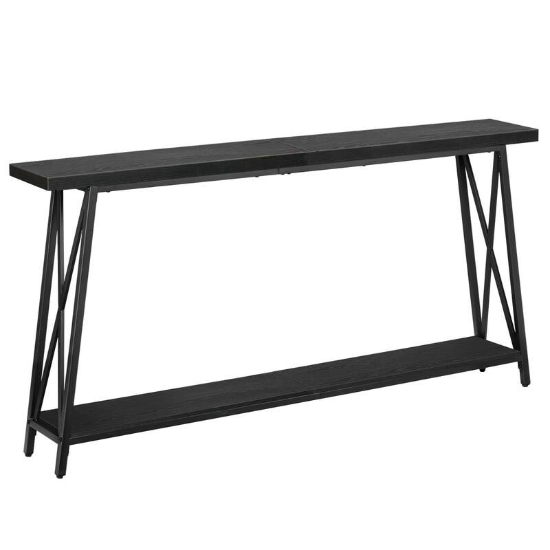 Console Table, 63" Industrial Entryway Table