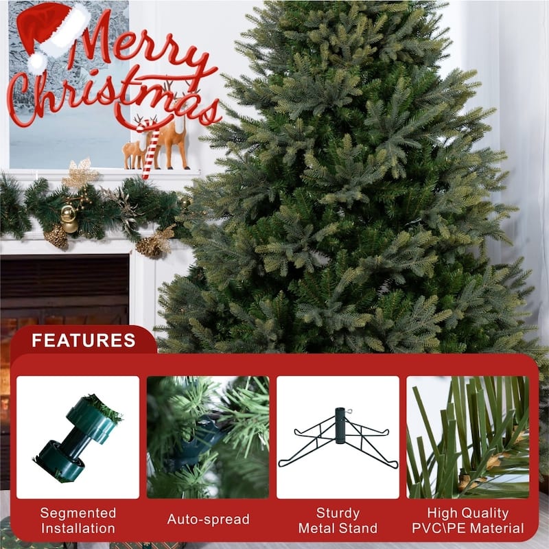 6/7/8/9FT Modern Artificial PE & PVC Grand Fir Christmas Tree