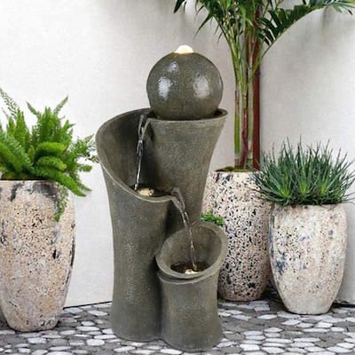 Faux Stone Outdoor Zen Water Fountain